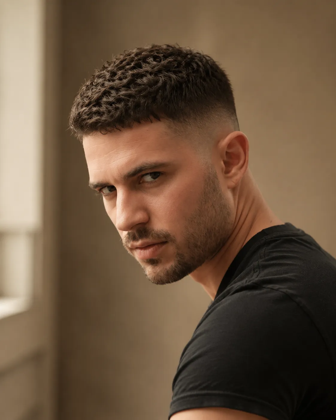 Textured buzz cut