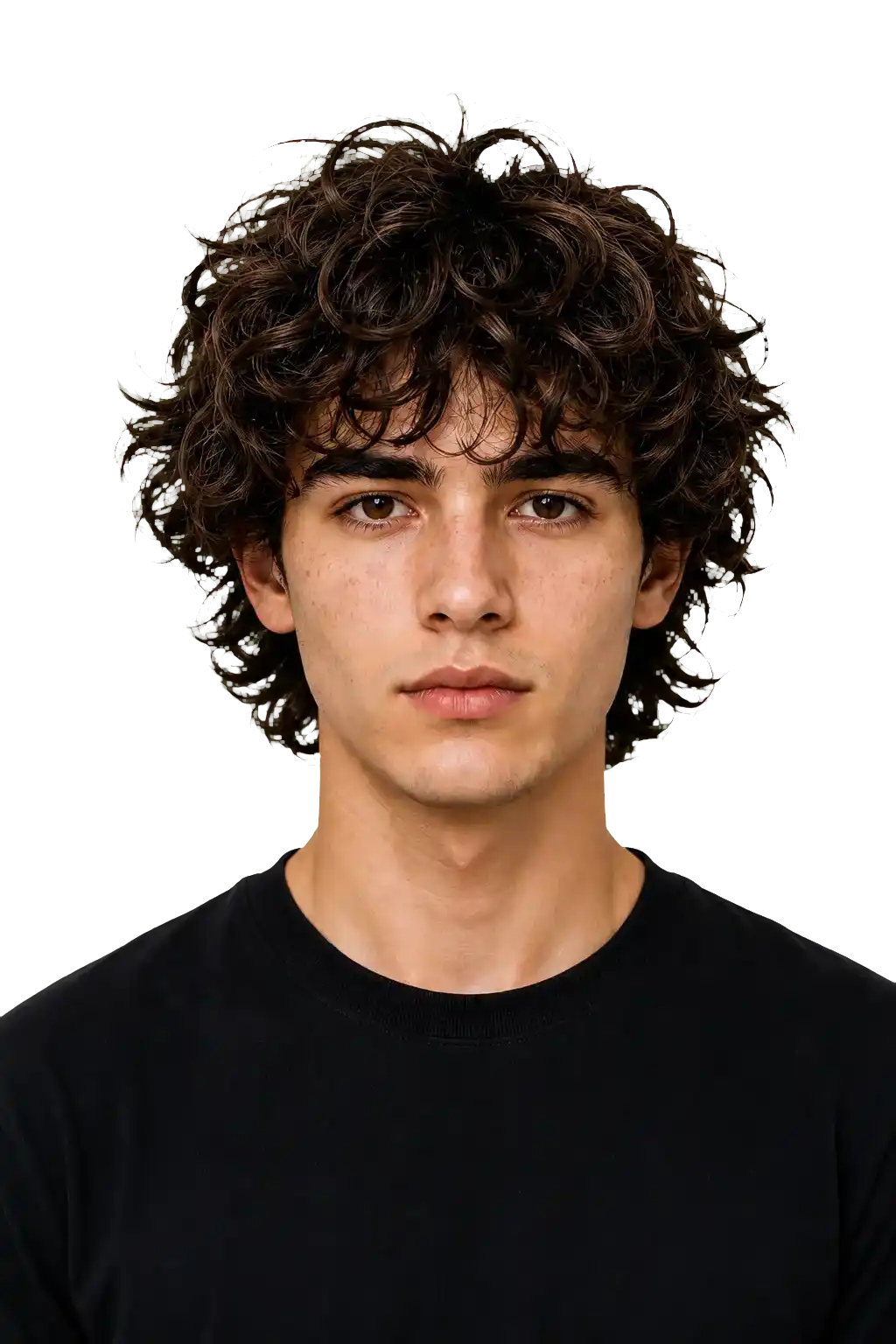 Male hairstyle curly